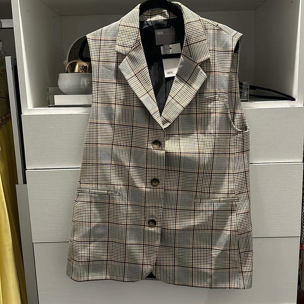 NWT Asos petite oversized vest blazer